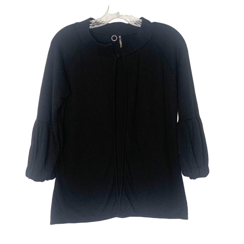 One Girl Who Angora Blend Black Open Cardigan Sweater Women’s Size Small